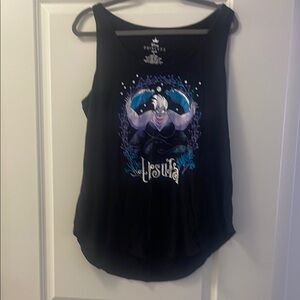 Disney Black and Blue Tank Top with Graphic Design